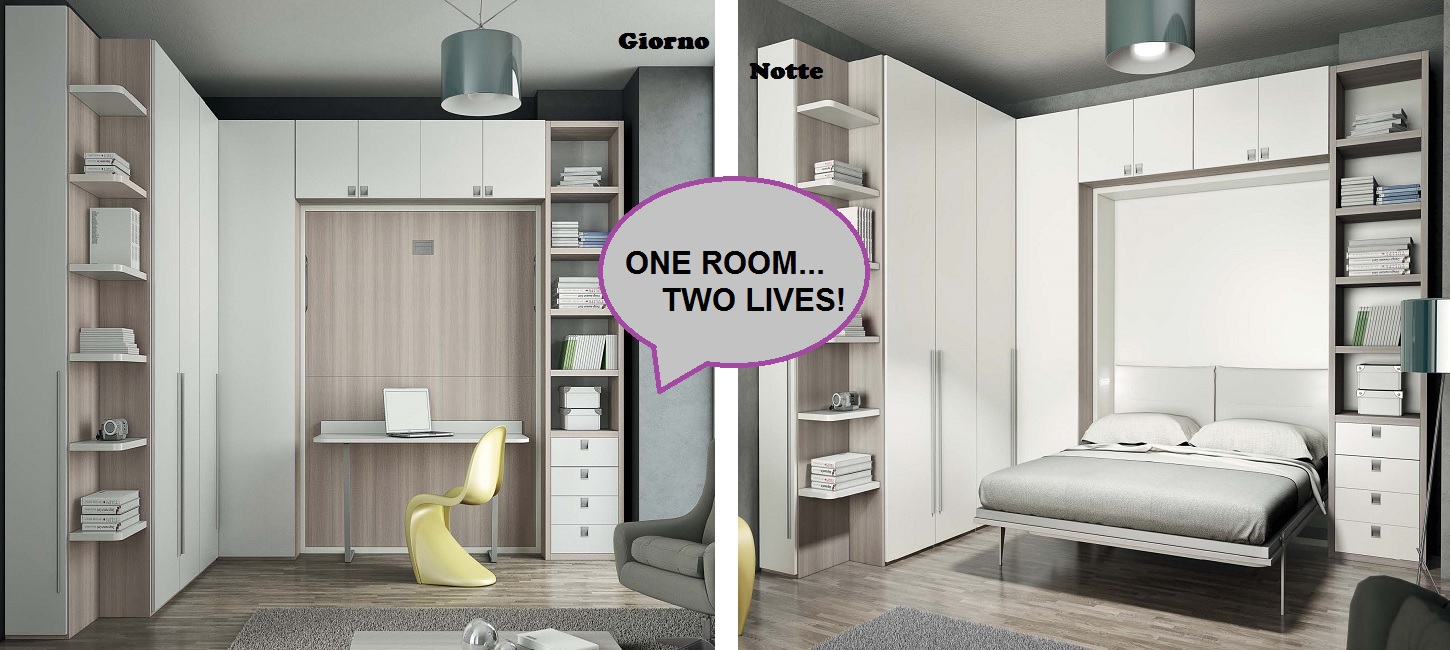 Idee per ottimizzare gli spazi: one room, two lives!